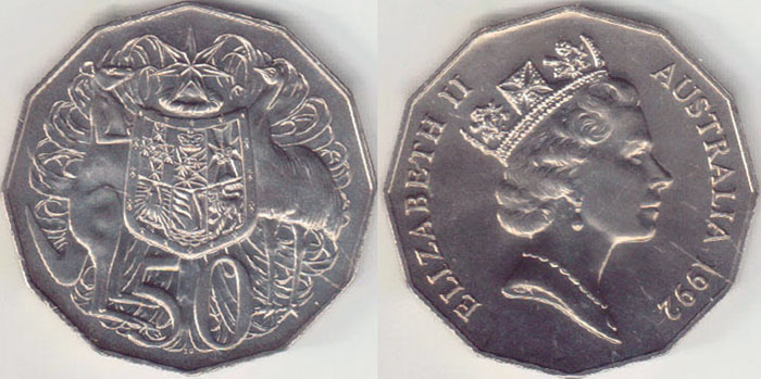 1992 Australia 50 Cents (CoA) mint set only A005062